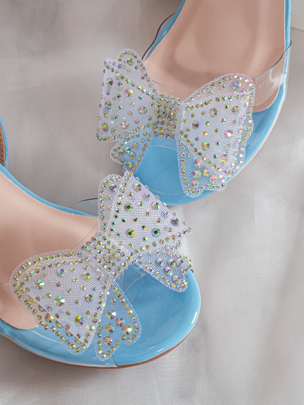 Girls' Princess Style High Heel Shoes With Shiny Star Pendant Decoration, Suitable For Dress And Birthday Party