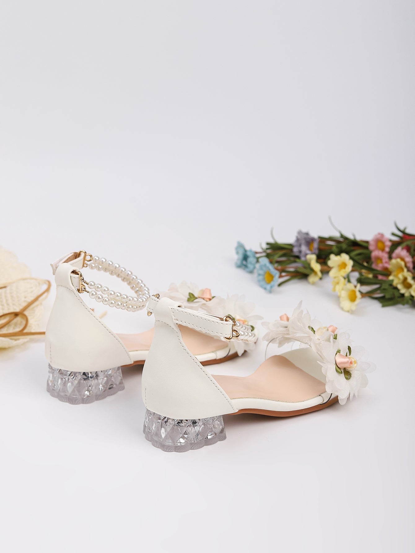 Princess Kids High Heels Shoes Kids Dress Party Leather Shoes Baby Girls Children's Shoes Enfants Wedding for Girl Gift