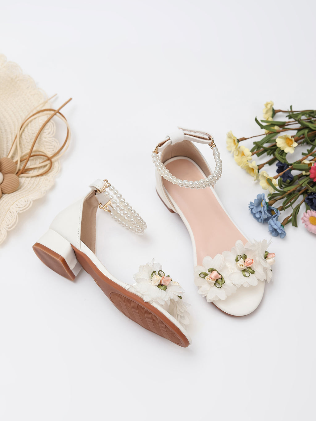 Princess Kids High Heels Shoes Kids Dress Party Leather Shoes Baby Girls Children's Shoes Enfants Wedding for Girl Gift