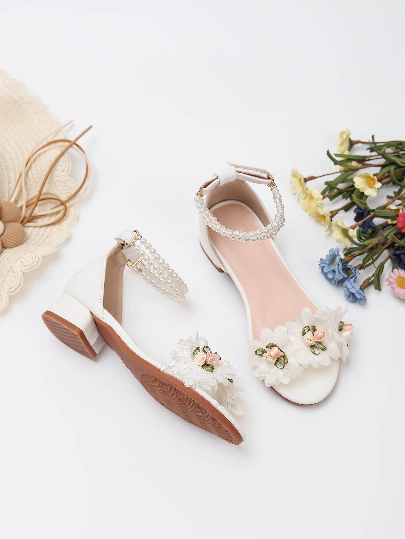 Princess Kids High Heels Shoes Kids Dress Party Leather Shoes Baby Girls Children's Shoes Enfants Wedding for Girl Gift