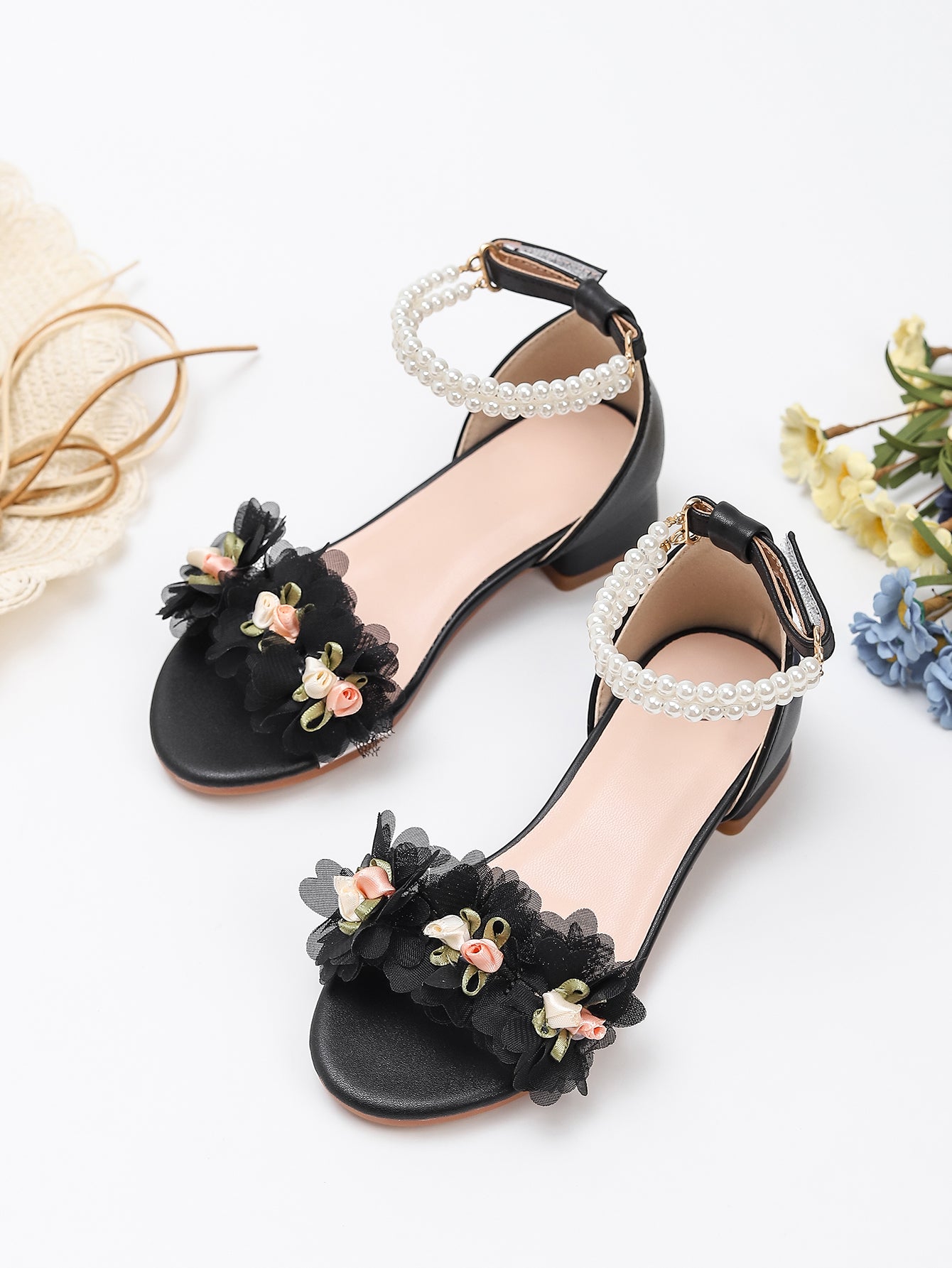 Princess Kids High Heels Shoes Kids Dress Party Leather Shoes Baby Girls Children's Shoes Enfants Wedding for Girl Gift