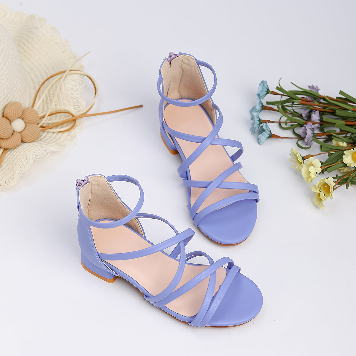 Princess Kids High Heels Shoes Kids Dress Party Leather Shoes Baby Girls Children's Shoes Enfants Wedding for Girl Gift