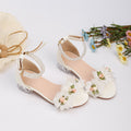 Princess Kids High Heels Shoes Kids Dress Party Leather Shoes Baby Girls Children's Shoes Enfants Wedding for Girl Gift