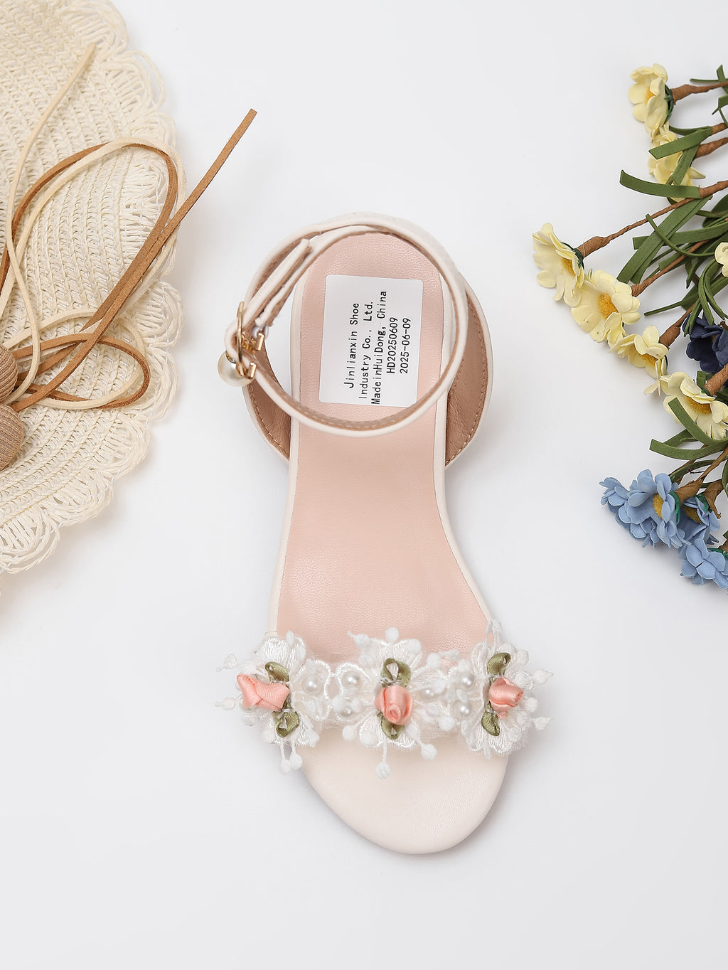 Princess Kids High Heels Shoes Kids Dress Party Leather Shoes Baby Girls Children's White Shoes Enfants Wedding for Girl Gift