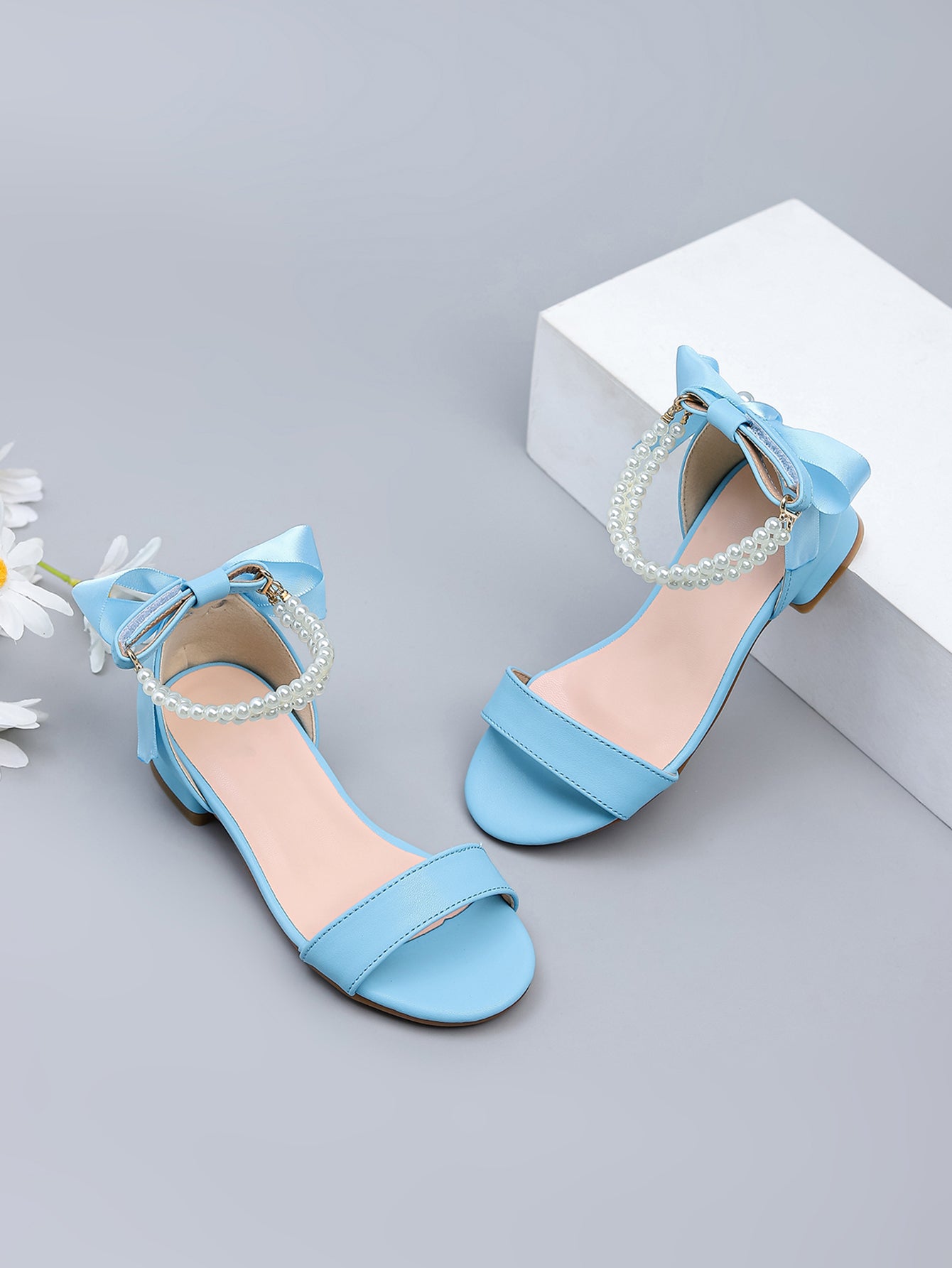 Girls' Princess Style High Heel Shoes With Shiny Star Pendant Decoration, Suitable For Dress And Birthday Party
