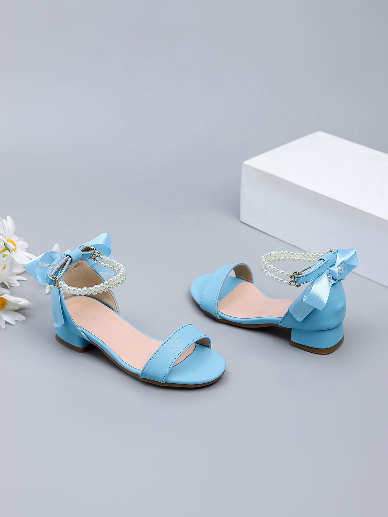Girls' Princess Style High Heel Shoes With Shiny Star Pendant Decoration, Suitable For Dress And Birthday Party